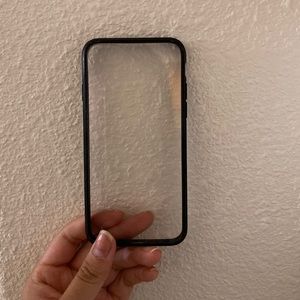 Clear iPhone case with black bumper